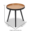 Hammond Natural and Black Wood Side Table from Roseland Furniture