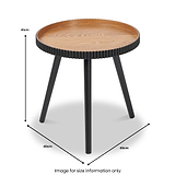 Hammond Natural and Black Wood Side Table from Roseland Furniture