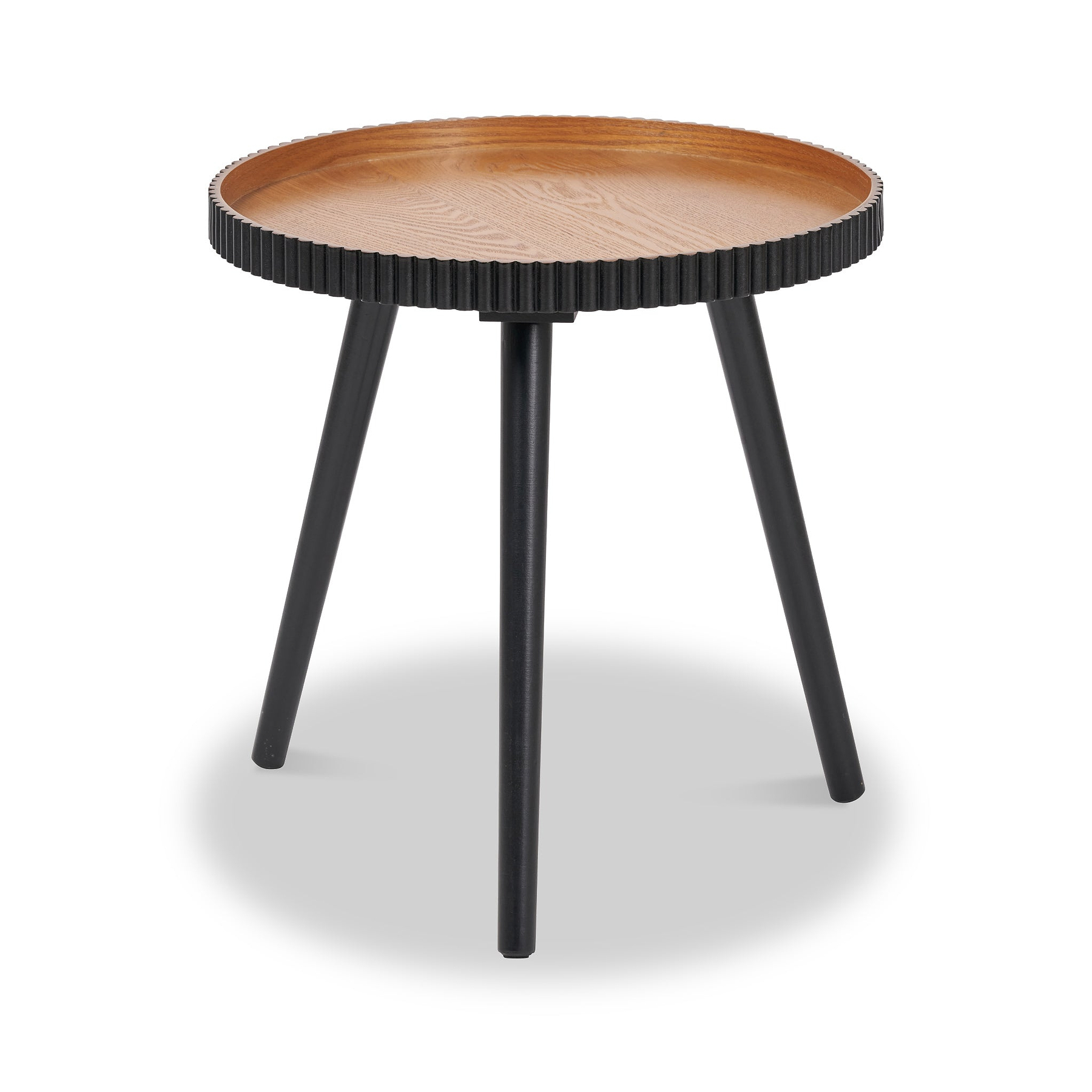Hammond Natural and Black Wood Side Table from Roseland Furniture