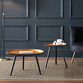Hammond Natural and Black Wood Side Table from Roseland Furniture