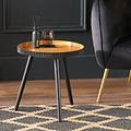 Hammond Natural and Black Wood Side Table from Roseland Furniture