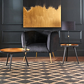 Hammond Natural and Black Wood Side Table from Roseland Furniture
