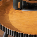 Hammond Natural and Black Wood Side Table from Roseland Furniture