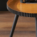 Hammond Natural and Black Wood Side Table from Roseland Furniture