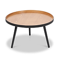 Hammond Natural and Black Wood Coffee Table from Roseland Furniture