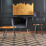Hammond Natural and Black Wood Coffee Table from Roseland Furniture