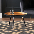 Hammond Natural and Black Wood Coffee Table from Roseland Furniture