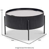 Henderson Black Storage Coffee Table from Roseland Furniture