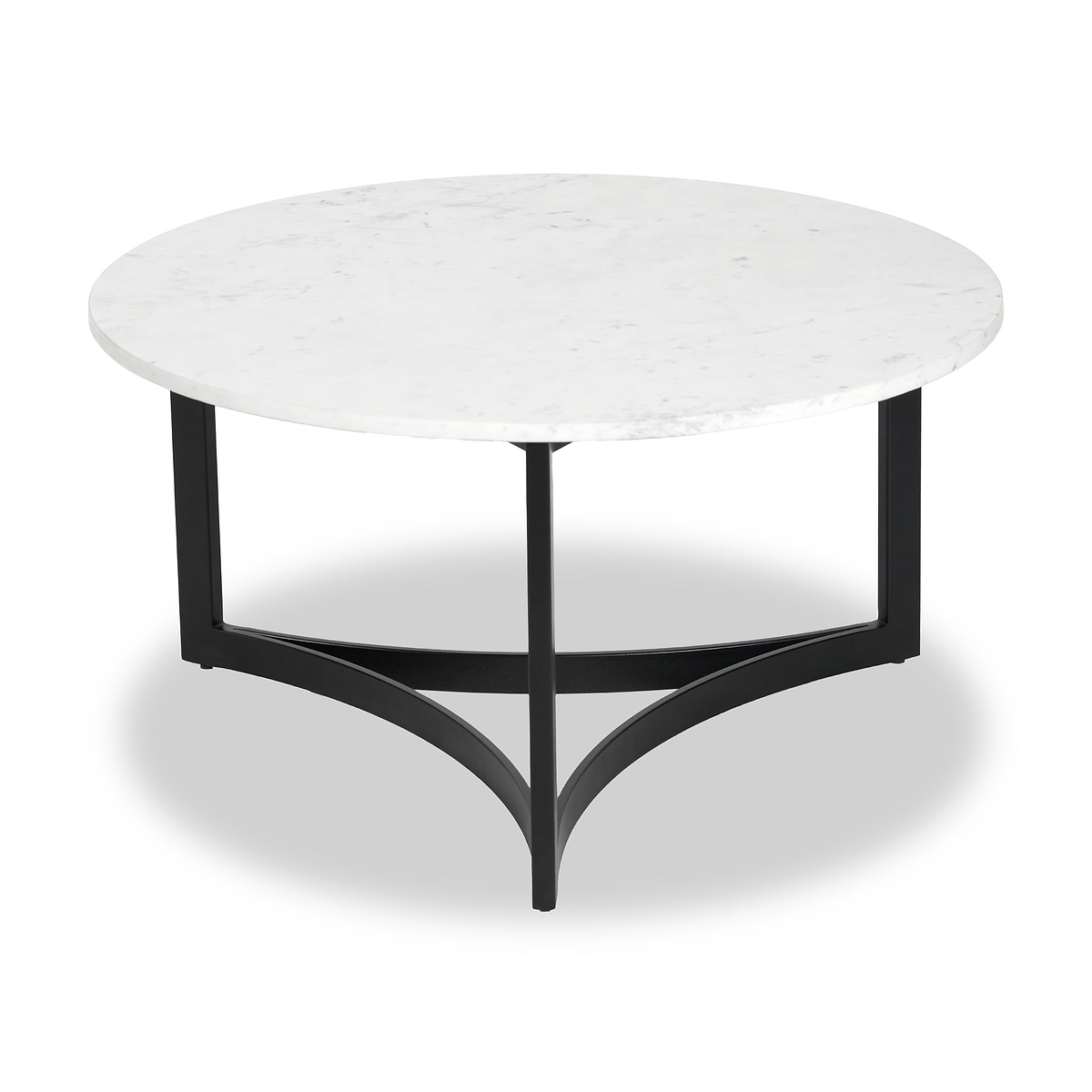 Hendrick White Marble and Black Metal Coffee Table from Roseland Furniture
