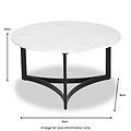 Hendrick White Marble and Black Metal Coffee Table from Roseland Furniture