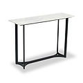 Hendrick White Marble and Black Metal Console Table from Roseland Furniture