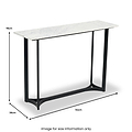 Hendrick White Marble and Black Metal Console Table from Roseland Furniture