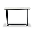 Hendrick White Marble and Black Metal Console Table from Roseland Furniture