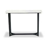 Hendrick White Marble and Black Metal Console Table from Roseland Furniture
