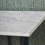 Hendrick White Marble and Black Metal Console Table from Roseland Furniture