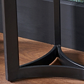 Hendrick White Marble and Black Metal Console Table from Roseland Furniture