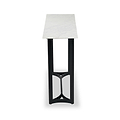 Hendrick White Marble and Black Metal Console Table from Roseland Furniture