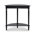 Heritage Black Pine Wood Half Moon Console Table Back1 from Roseland Furniture