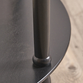 Heritage Black Pine Wood Half Moon Console Table Back1 from Roseland Furniture