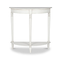 Heritage White Pine Wood Half Moon Console Table from Roseland Furniture