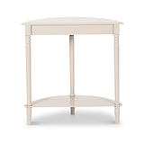 Heritage Putty Pine Wood Half Moon Console Table Back1 from Roseland Furniture