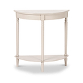 Heritage Putty Pine Wood Half Moon Console Table Back1 from Roseland Furniture