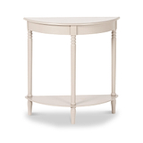 Heritage Putty Pine Wood Half Moon Console Table Back1 from Roseland Furniture