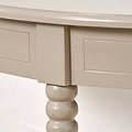 Heritage Putty Pine Wood Half Moon Console Table Back1 from Roseland Furniture