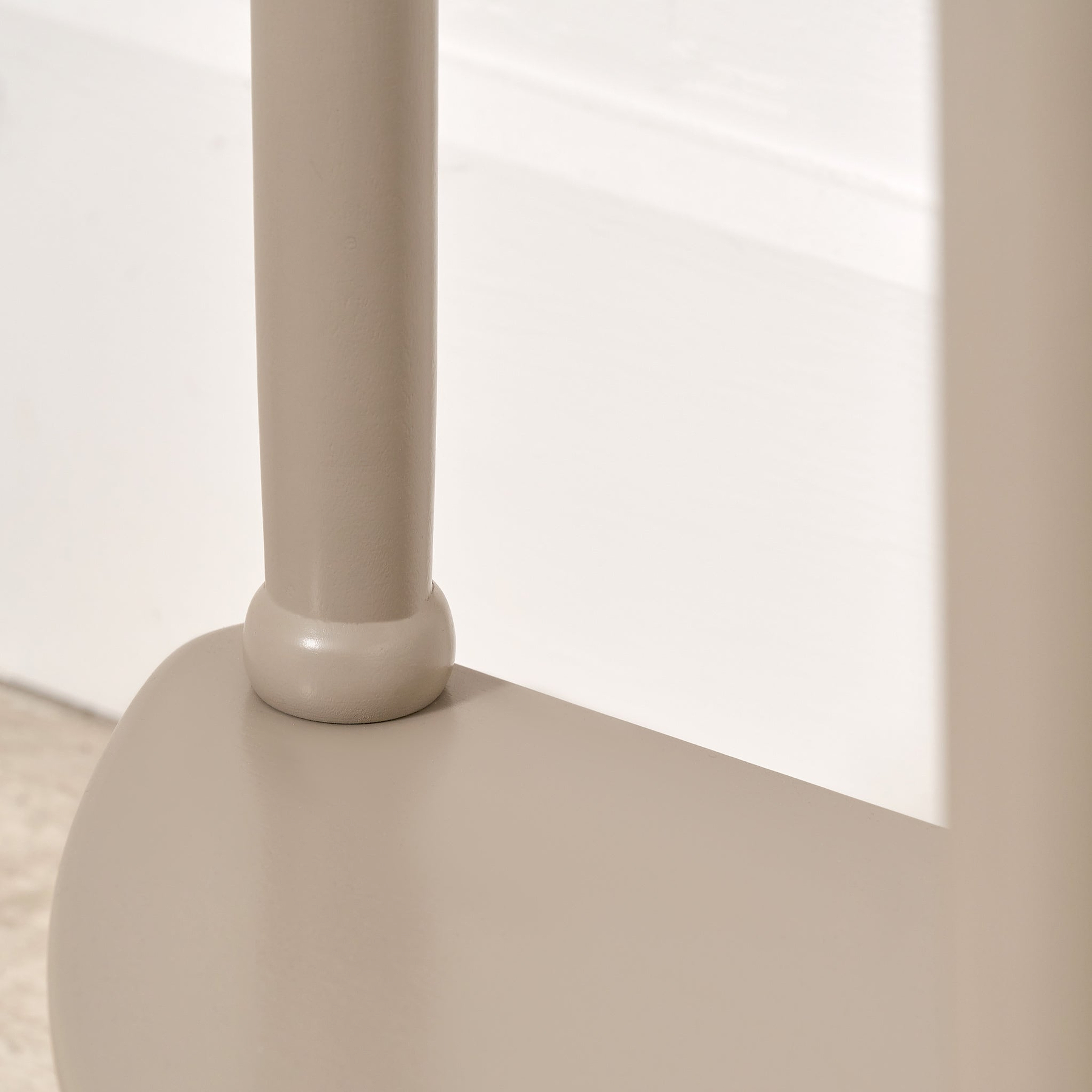 Heritage Putty Pine Wood Half Moon Console Table Back1 from Roseland Furniture