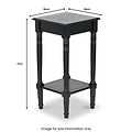 Heritage Black Pine Wood Accent Table from Roseland Furniture