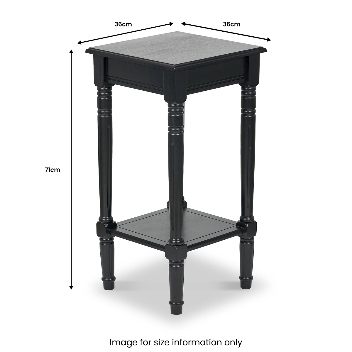 Heritage Black Pine Wood Accent Table from Roseland Furniture