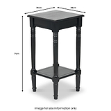 Heritage Black Pine Wood Accent Table from Roseland Furniture
