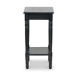 Heritage Black Pine Wood Accent Table from Roseland Furniture