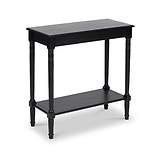 Heritage Black Pine Wood Console Table from Roseland Furniture