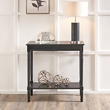 Heritage Black Pine Wood Console Table from Roseland Furniture
