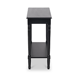Heritage Black Pine Wood Console Table from Roseland Furniture