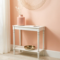 Heritage Elizabeth White Pine Wood Console Table from Roseland Furniture
