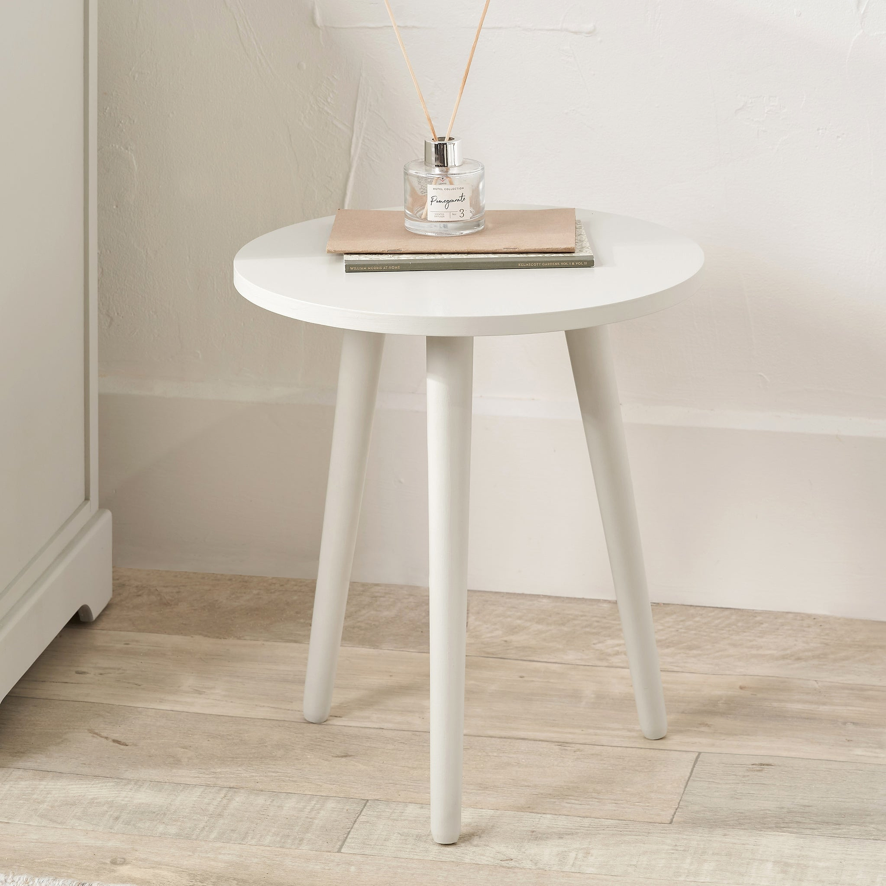 Croft Linen Pine Wood Side Table from Roseland Furniture