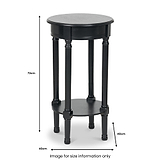 Heritage Black Pine Wood Round Accent Table from Roseland Furniture