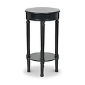 Heritage Black Pine Wood Round Accent Table from Roseland Furniture