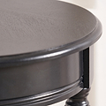 Heritage Black Pine Wood Round Accent Table from Roseland Furniture