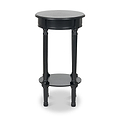 Heritage Black Pine Wood Round Accent Table from Roseland Furniture