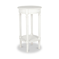 Heritage Elizabeth White Pine Wood Round Accent Table from Roseland Furniture