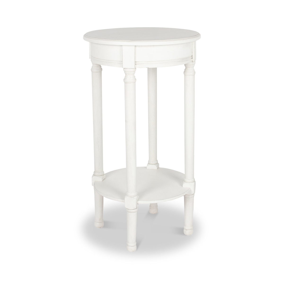 Heritage Elizabeth White Pine Wood Round Accent Table from Roseland Furniture