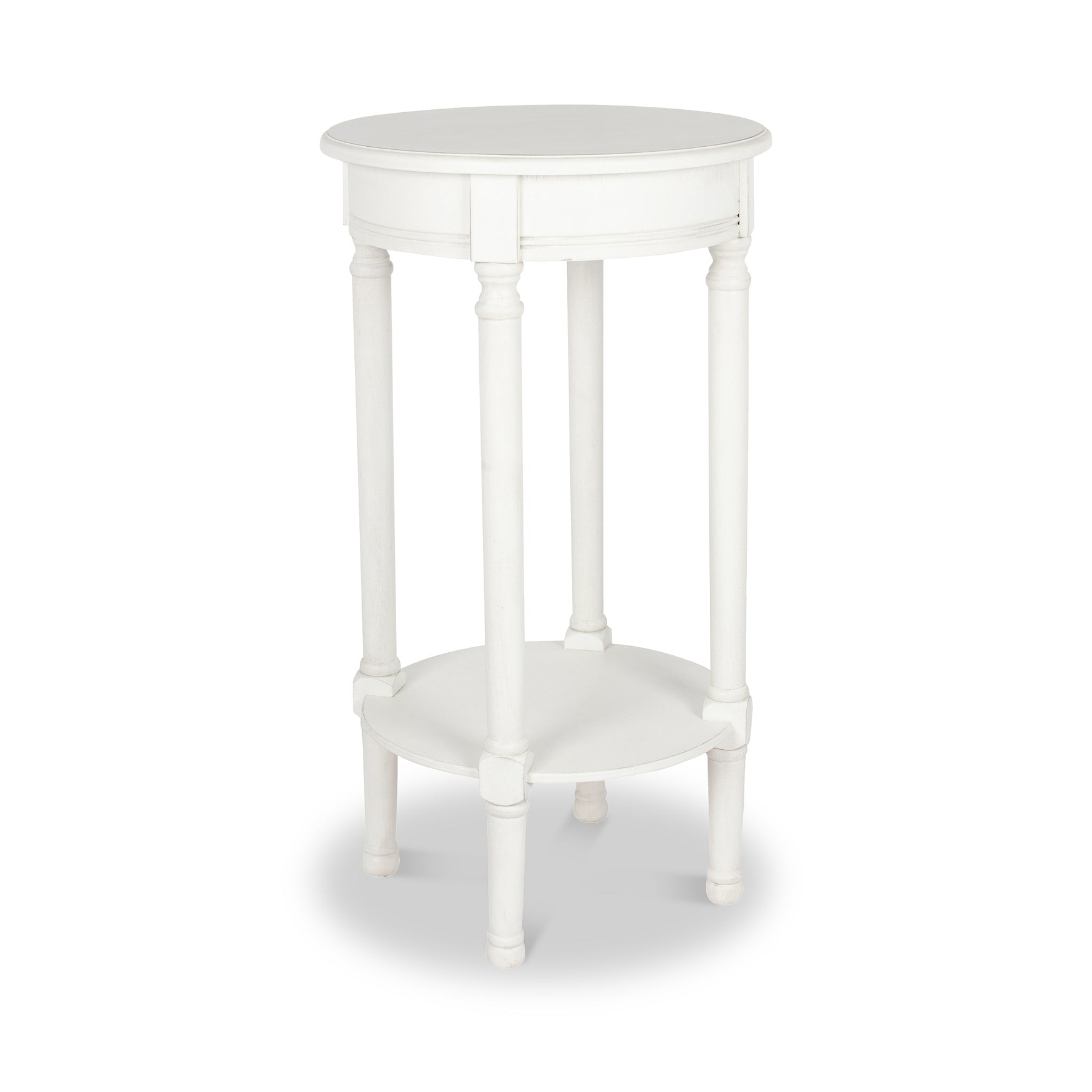 Heritage Elizabeth White Pine Wood Round Accent Table from Roseland Furniture