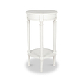Heritage Elizabeth White Pine Wood Round Accent Table from Roseland Furniture