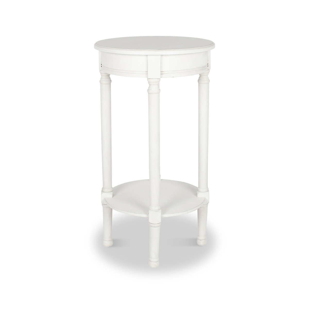 Heritage Elizabeth White Pine Wood Round Accent Table from Roseland Furniture