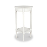 Heritage Elizabeth White Pine Wood Round Accent Table from Roseland Furniture