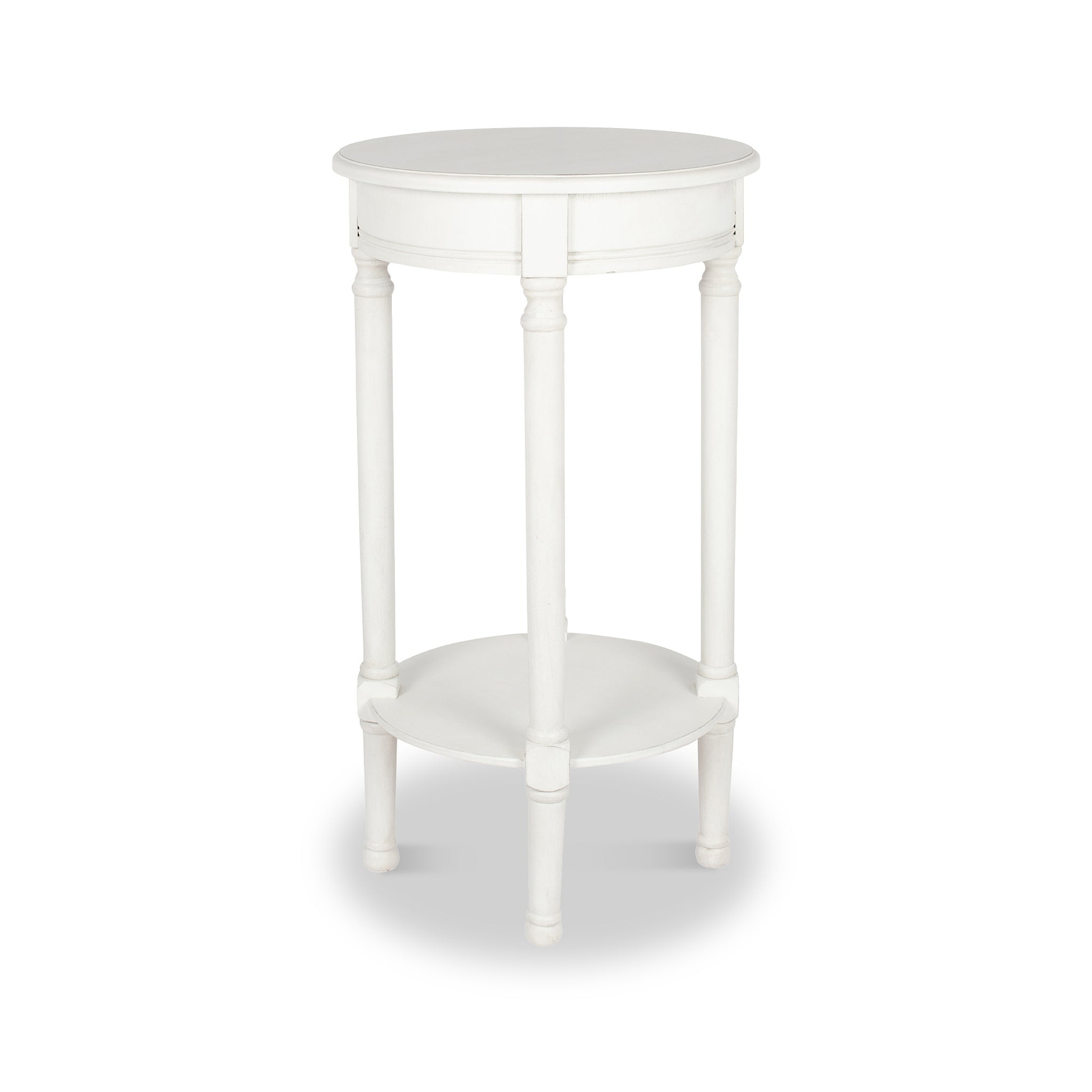 Heritage Elizabeth White Pine Wood Round Accent Table from Roseland Furniture
