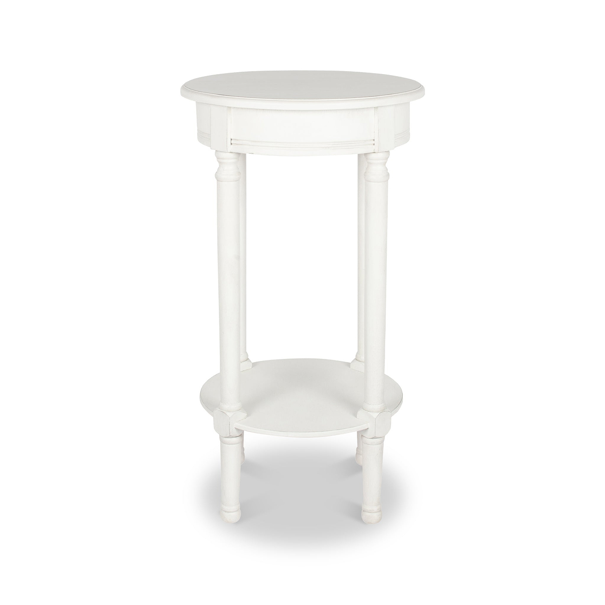 Heritage Elizabeth White Pine Wood Round Accent Table from Roseland Furniture